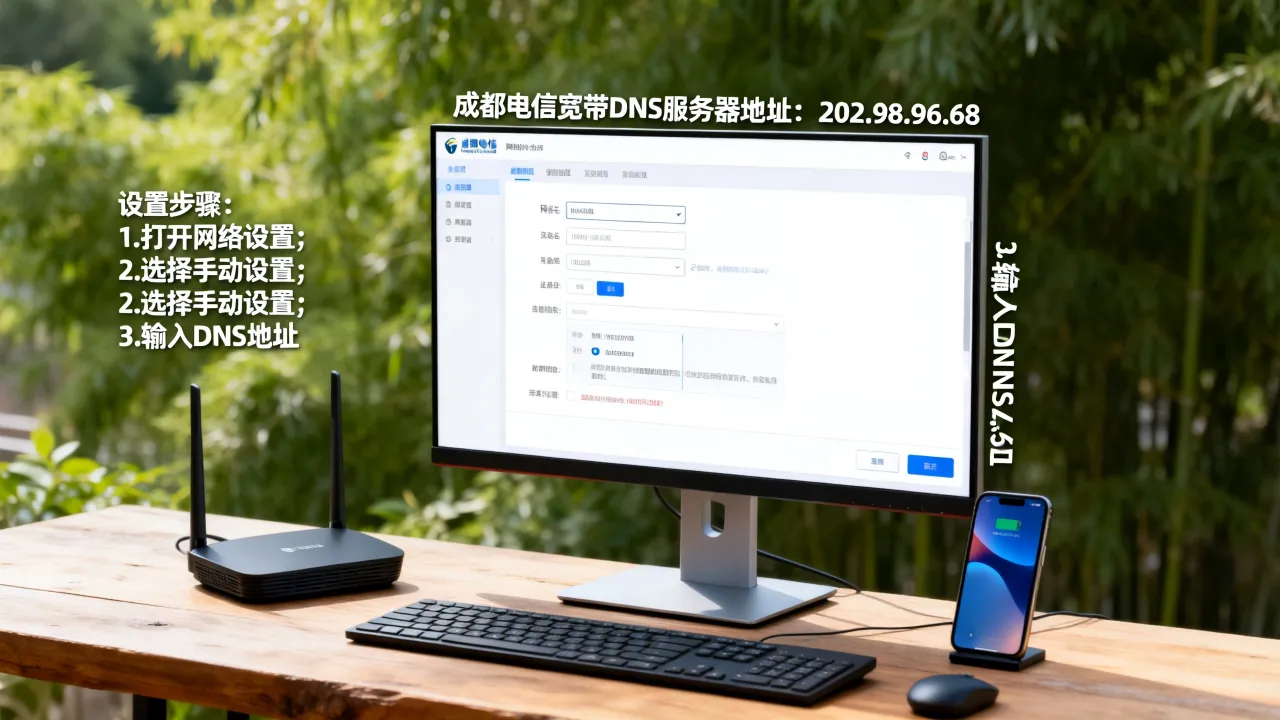 成都电信宽带DNS服务器地址是多少，成都电信DNS怎么设置？