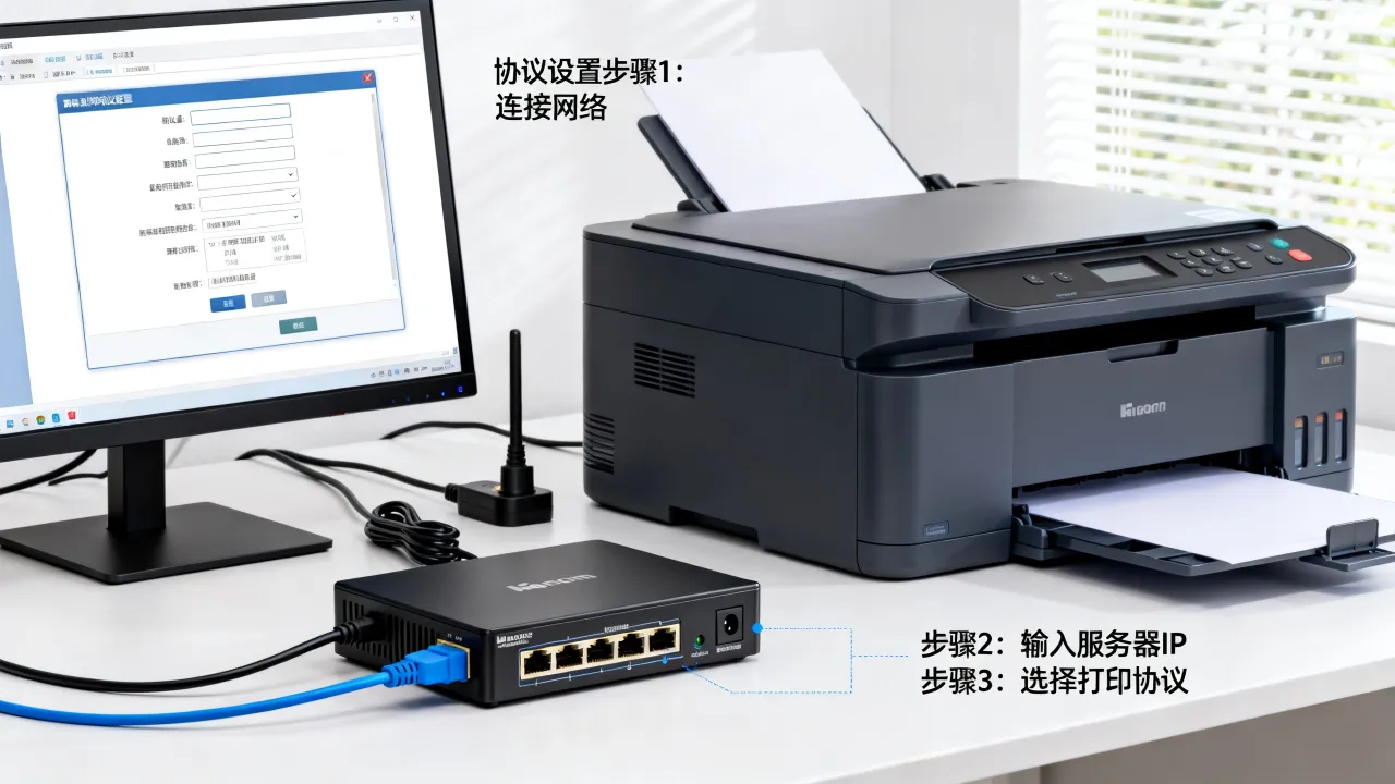 维斯易打印服务器协议怎么设置？如何配置连接打印服务器