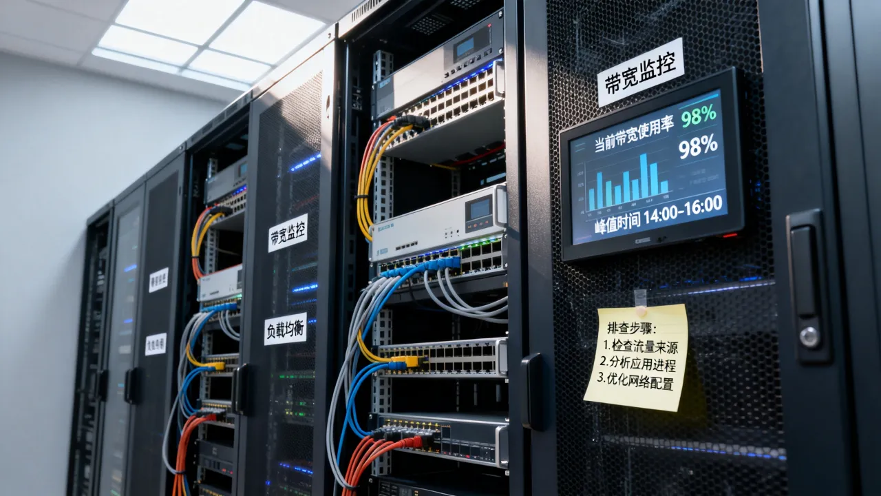 服务器宽带负载过大怎么解决，带宽跑满如何排查原因