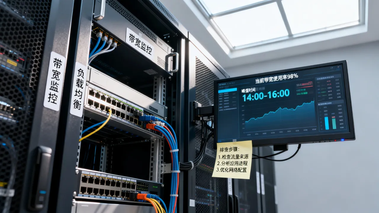 服务器宽带负载过大怎么解决，带宽跑满如何排查原因
