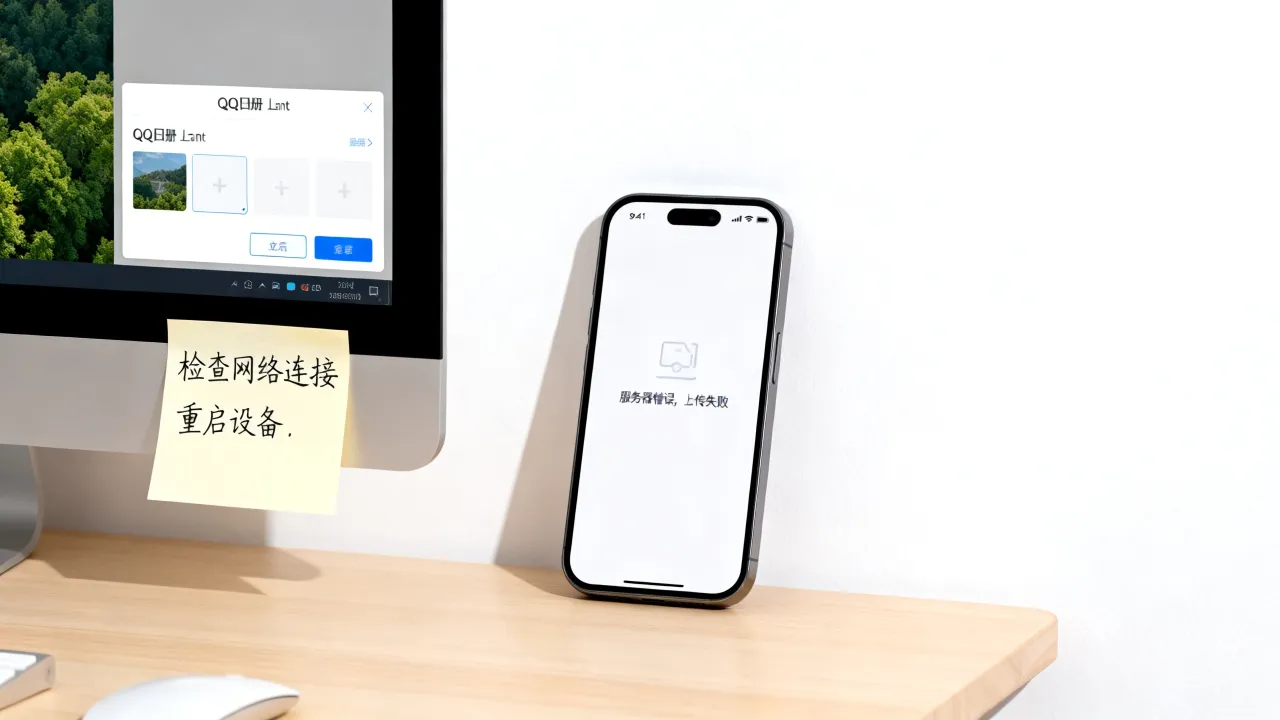为什么上传qq相册照片说服务器错误，上传失败怎么解决
