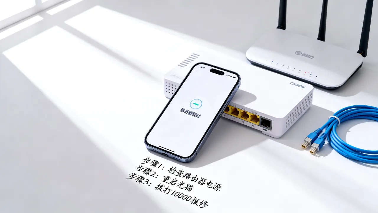 电信公寓宽带app服务器超时怎么办？解决教程，宽带连接故障排查方法