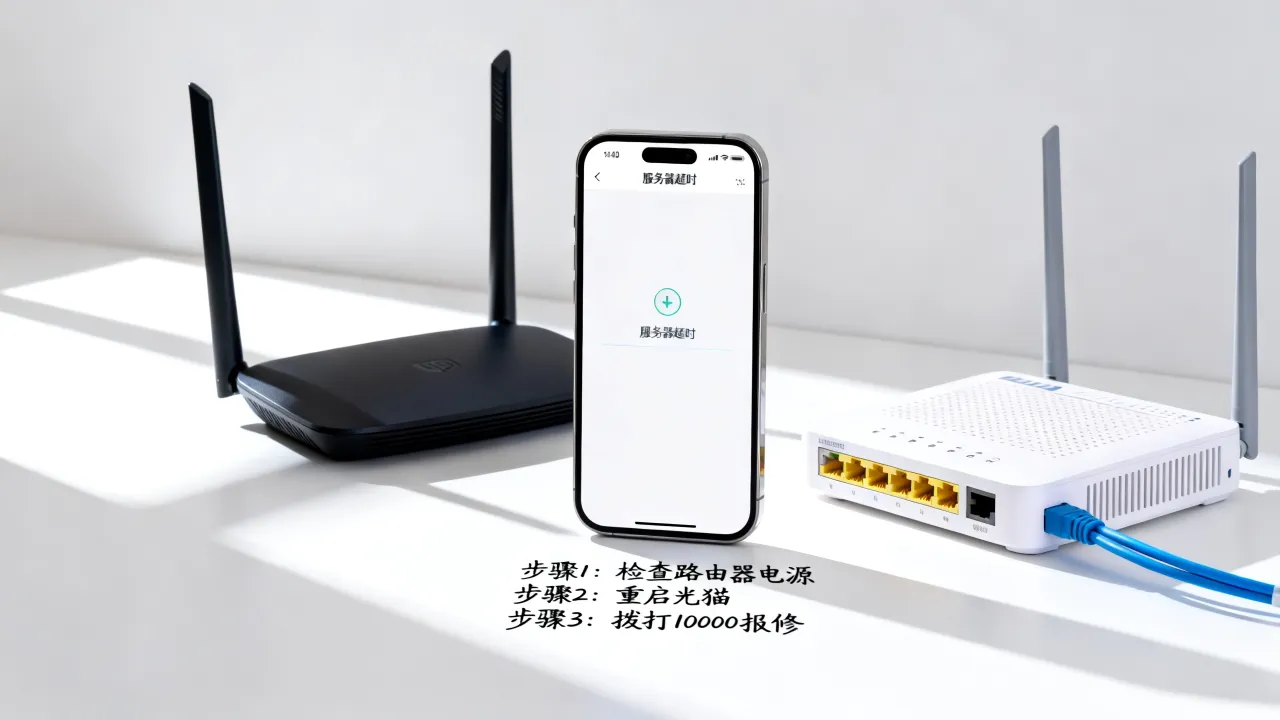 电信公寓宽带app服务器超时怎么办？解决教程，宽带连接故障排查方法