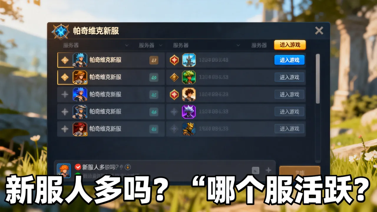帕奇维克新开服务器怎么样，哪个服人多