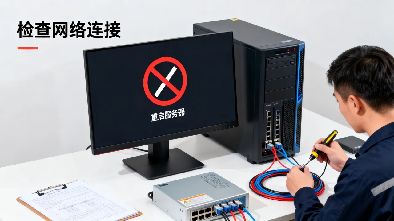 网维服务器显示圈斜杆怎么回事，如何解决圈斜杆故障？