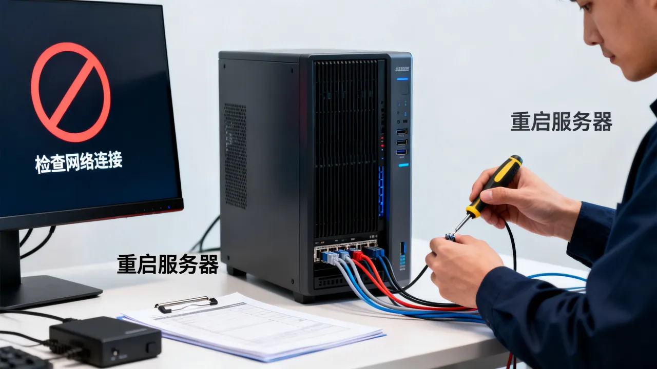 网维服务器显示圈斜杆怎么回事，如何解决圈斜杆故障？