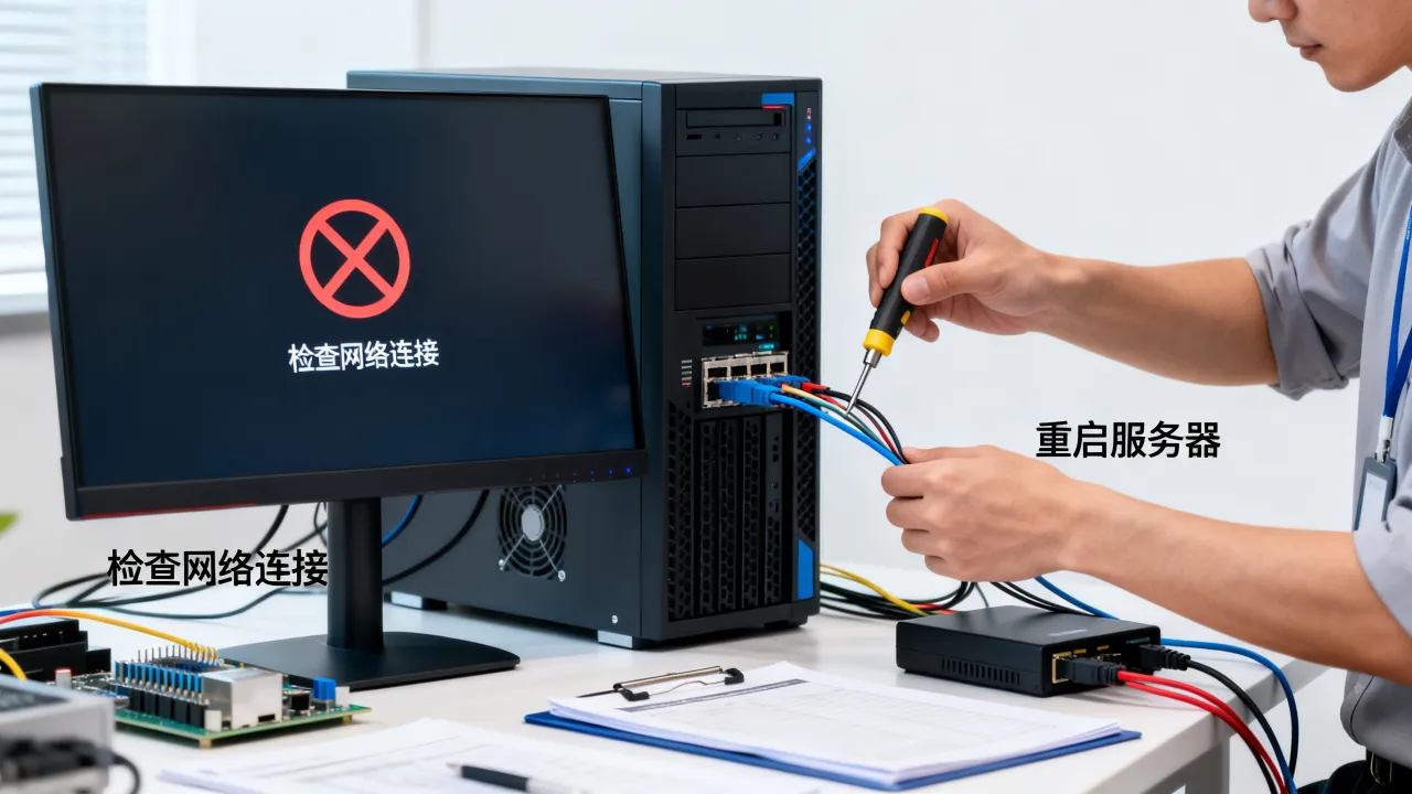网维服务器显示圈斜杆怎么回事，如何解决圈斜杆故障？