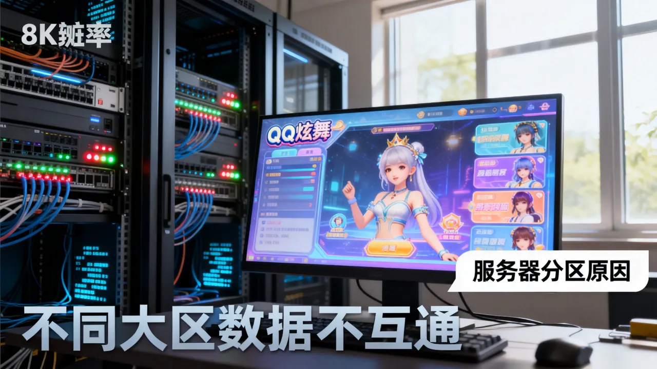qq炫舞为什么服务器不一样，不同大区数据不互通吗？