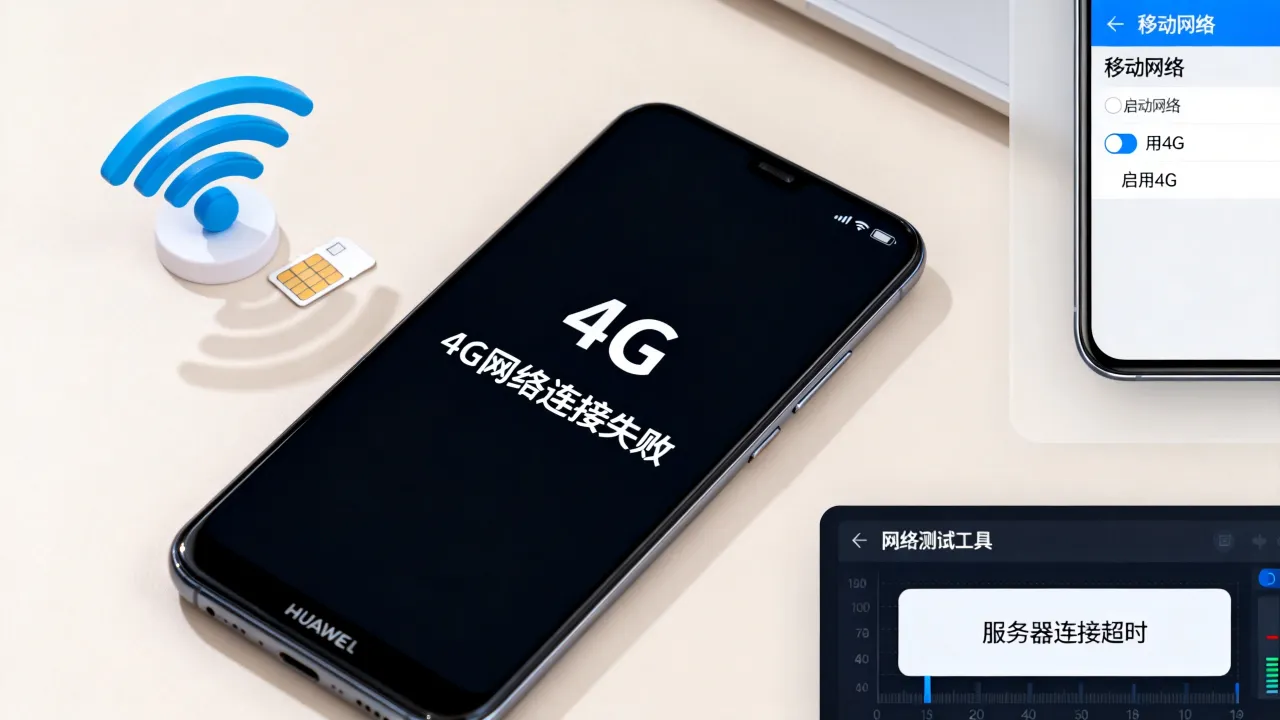 华为为什么用不了4g网络连接服务器,如何解决? 华为为什么用不了4g网络连接服务器,如何解决?