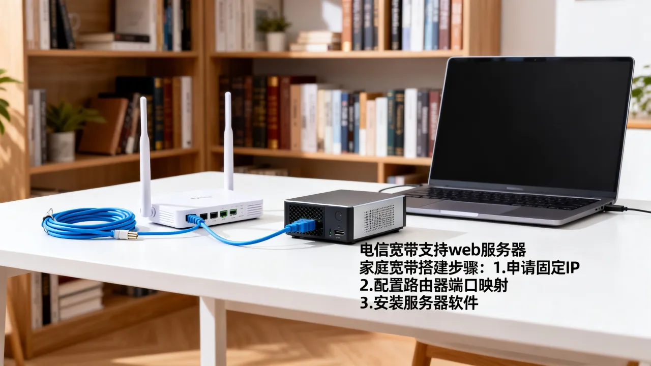 电信宽带能做web服务器吗，家庭宽带搭建网站怎么操作