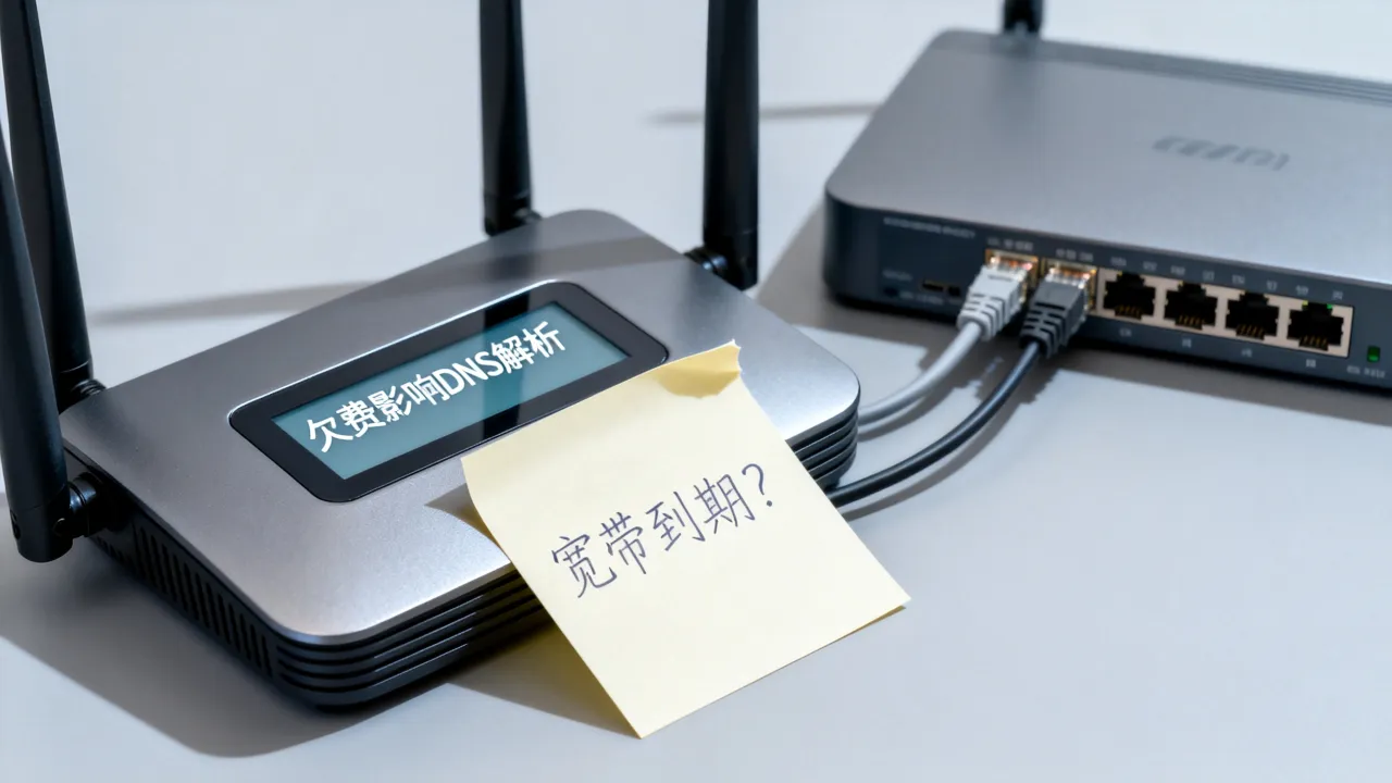 dns服务器可能不可用是因为宽带到期吗，宽带欠费会影响dns解析吗