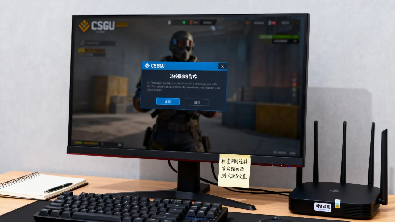 csgo为什么连接任意服务器失败，网络设置不当如何排查