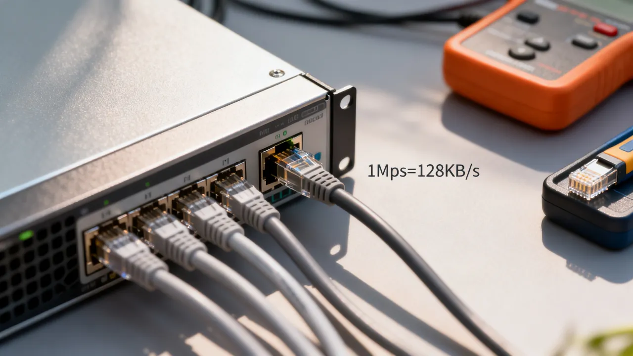 服务器1m网速是多少，1Mbps等于多少KB/s？