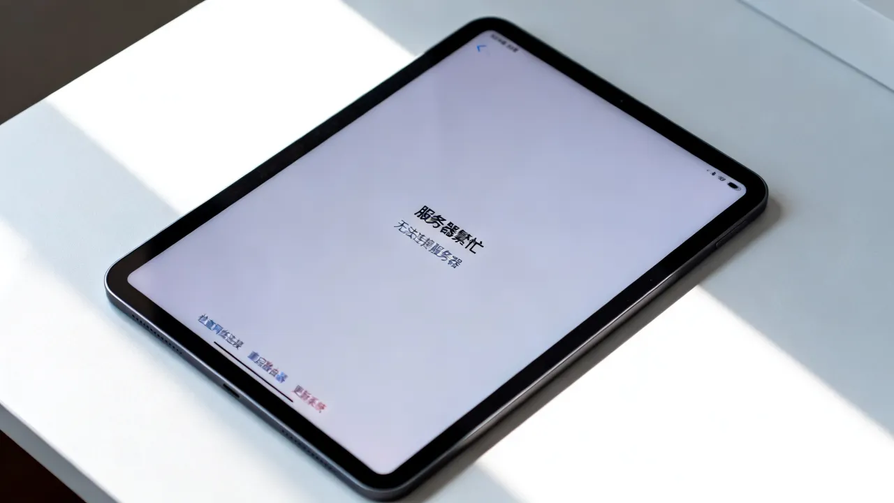 为什么iPad老是显示服务器繁忙，iPad显示无法连接服务器怎么解决