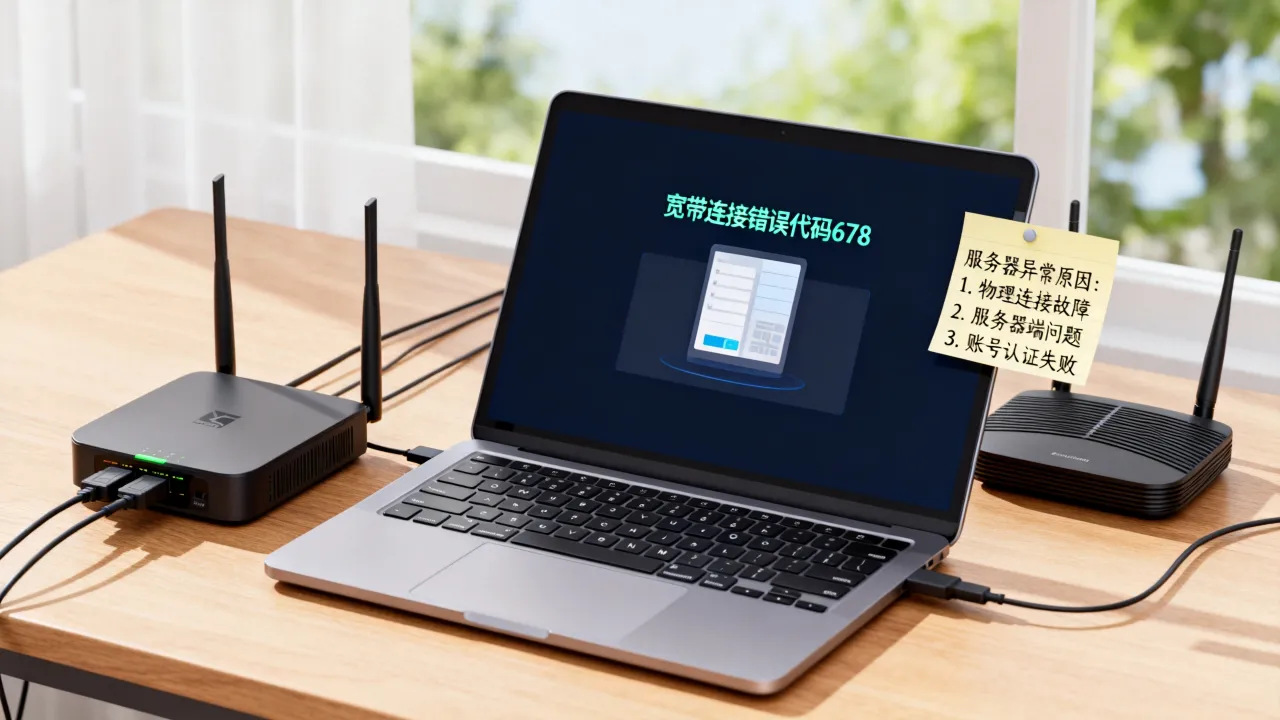 联通宽带服务器异常怎么办，宽带连接错误代码678是什么原因