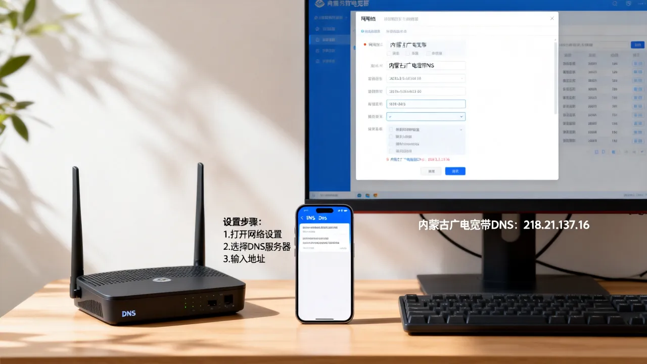 内蒙古广电宽带DNS服务器是多少，广电宽带DNS怎么设置？