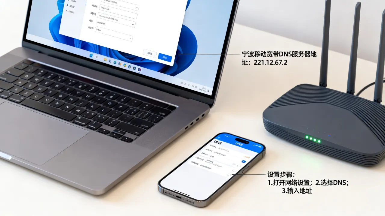 宁波移动宽带dns服务器地址是多少，怎么设置