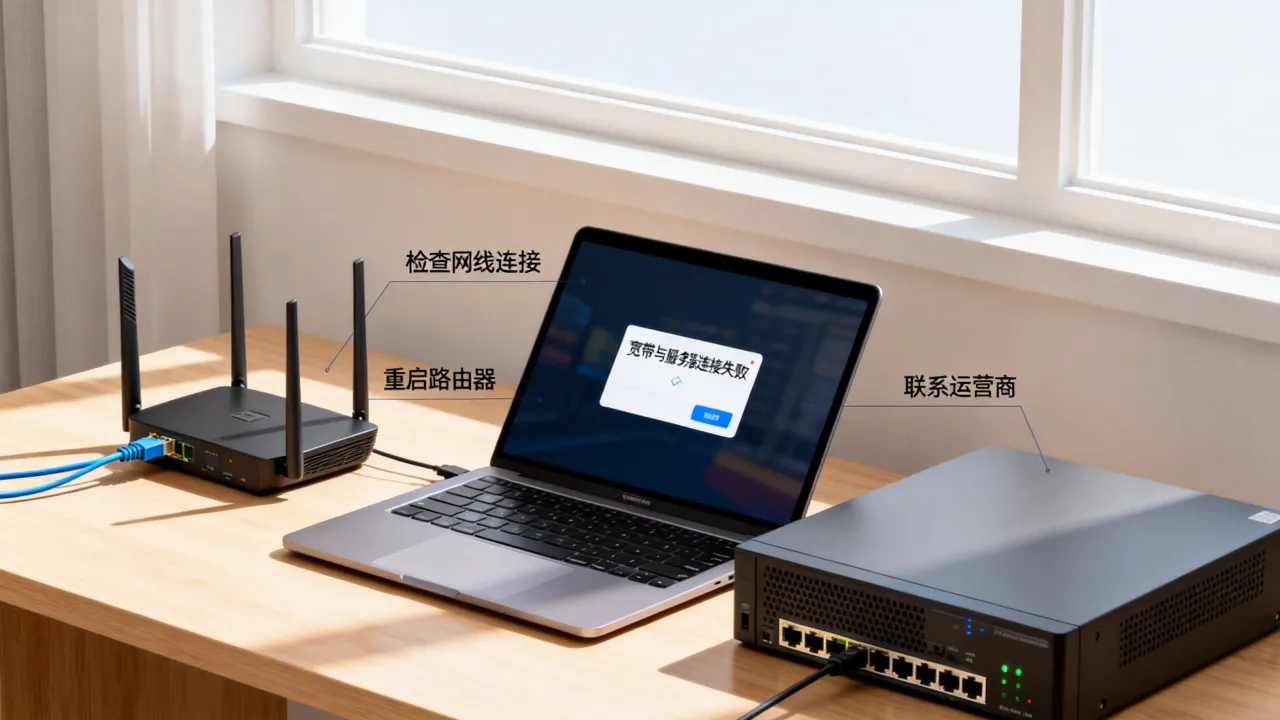 宽带与服务器连接失败是什么原因造成的，怎么快速解决？