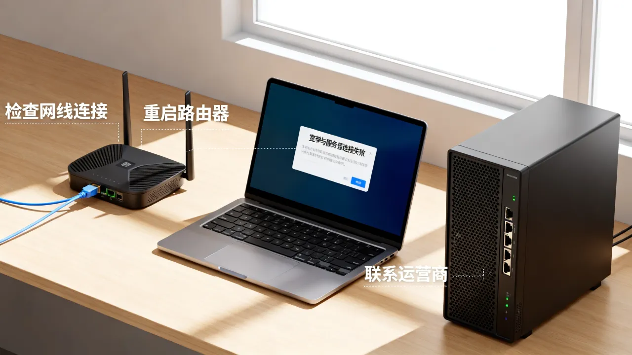 宽带与服务器连接失败是什么原因造成的，怎么快速解决？
