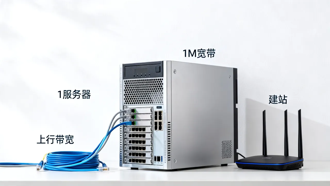 1m宽带能开服务器吗，1m上行带宽建站够用吗
