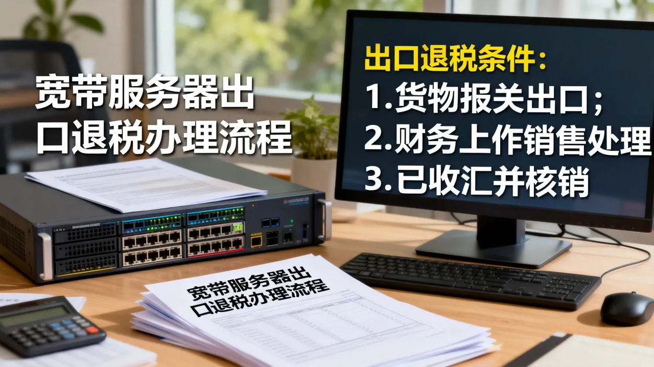 宽带服务器出口退税怎么办理？，出口退税需要满足哪些条件