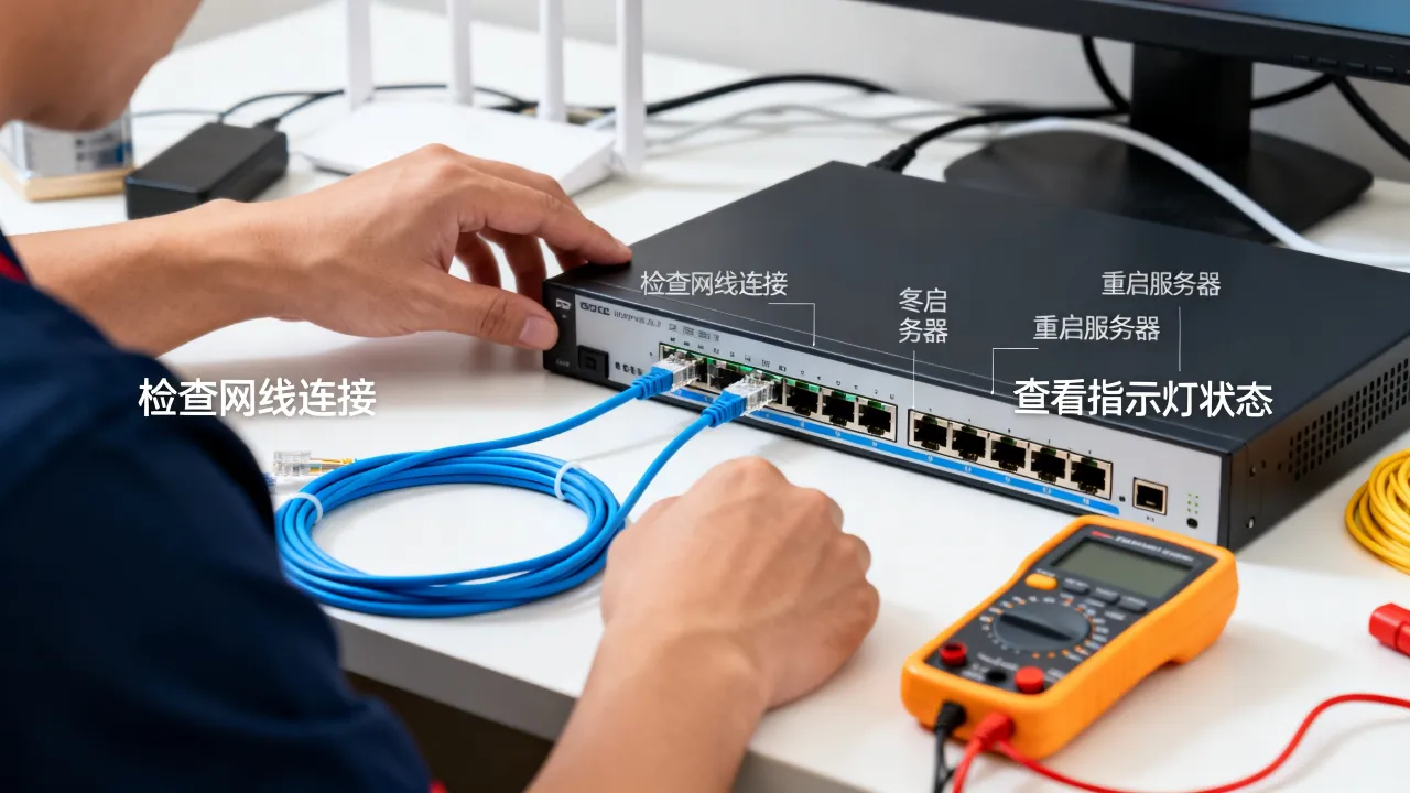 宽带服务器出现异常怎么办，常见原因及故障排查步骤