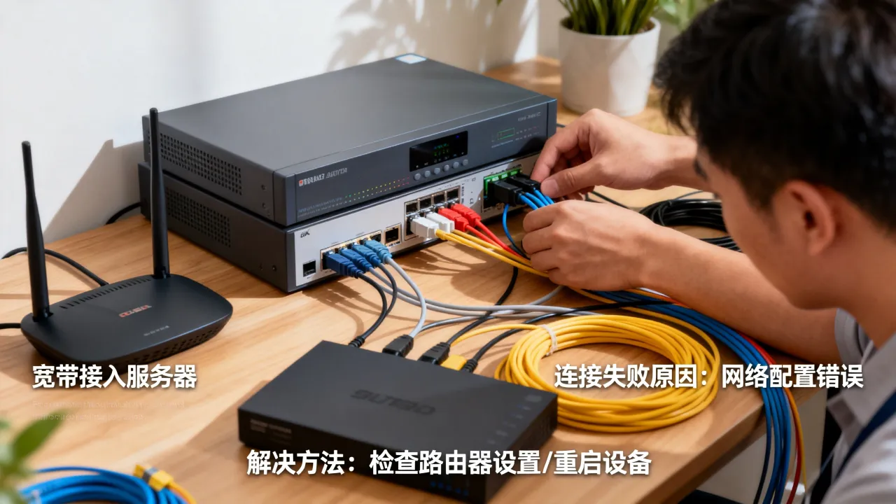 破解宽带接入服务器失败是什么原因导致的？，解决方法有哪些？