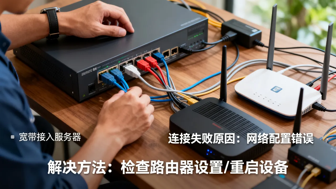 破解宽带接入服务器失败是什么原因导致的？，解决方法有哪些？