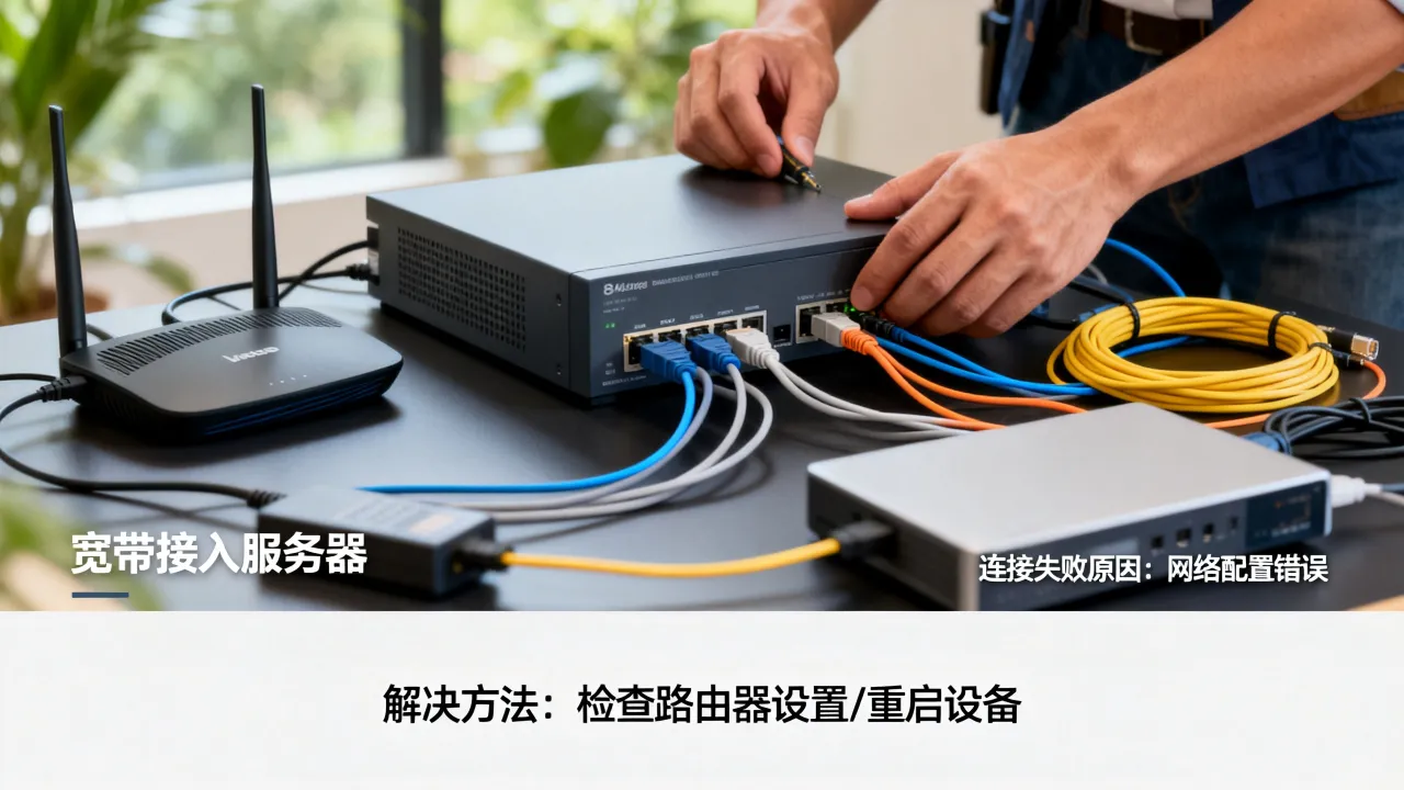 破解宽带接入服务器失败是什么原因导致的？，解决方法有哪些？