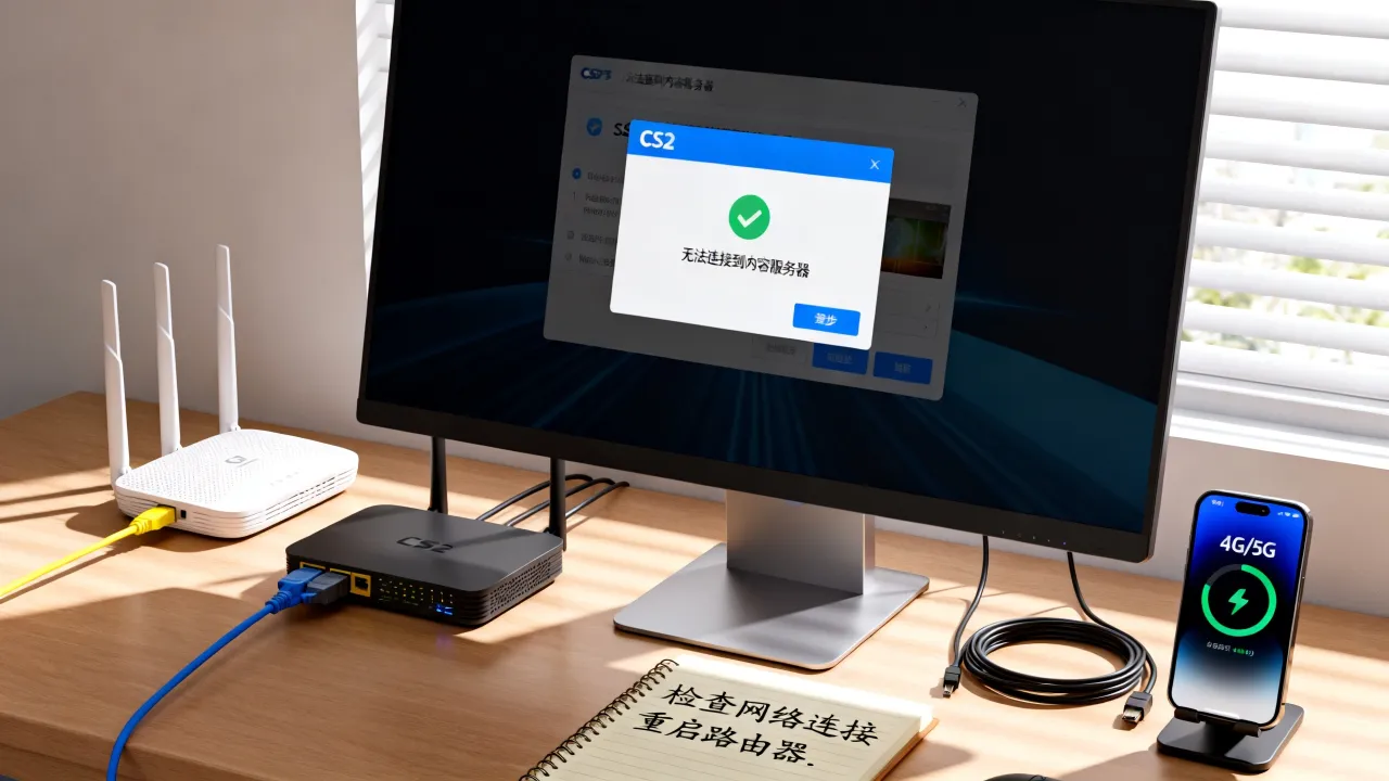 CS2更新为什么无法连接到内容服务器，无法连接怎么办