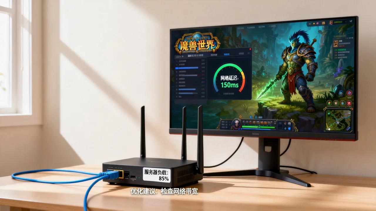 魔兽世界服务器为什么卡顿,怎么优化网络延迟?