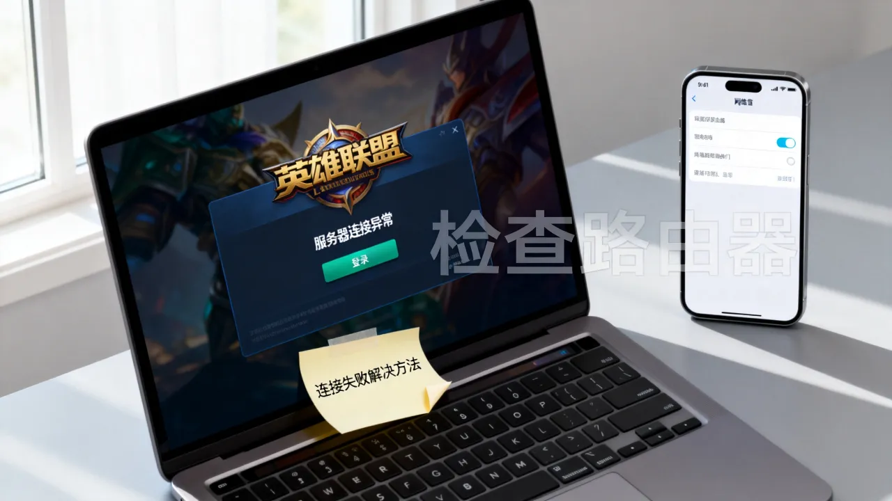 为什么英雄联盟总提示服务器连接异常，LOL连接失败怎么解决
