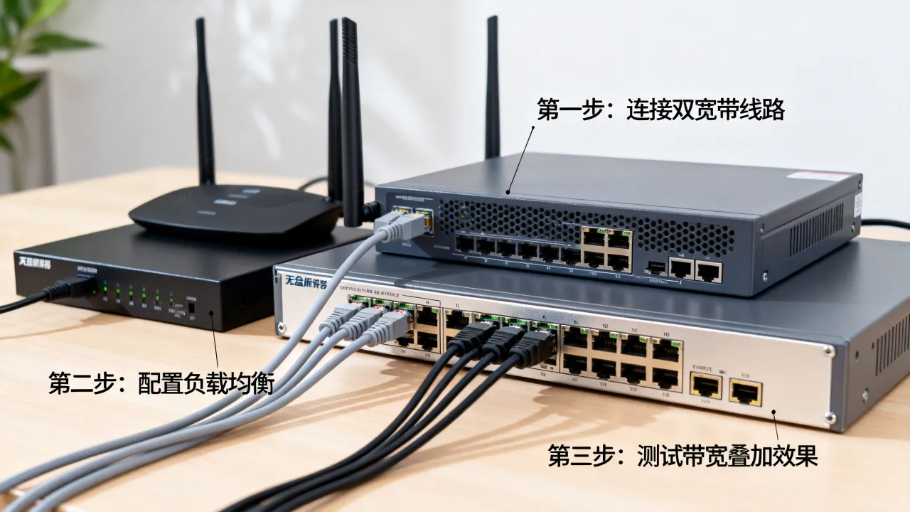 无盘服务器双宽带怎么分配？双宽带叠加设置方法