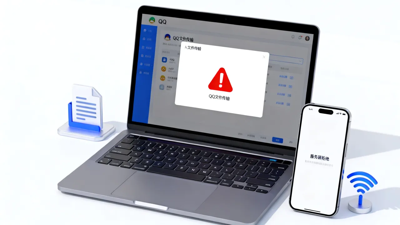 qq号传送文件为什么服务器拒绝，怎么解决？
