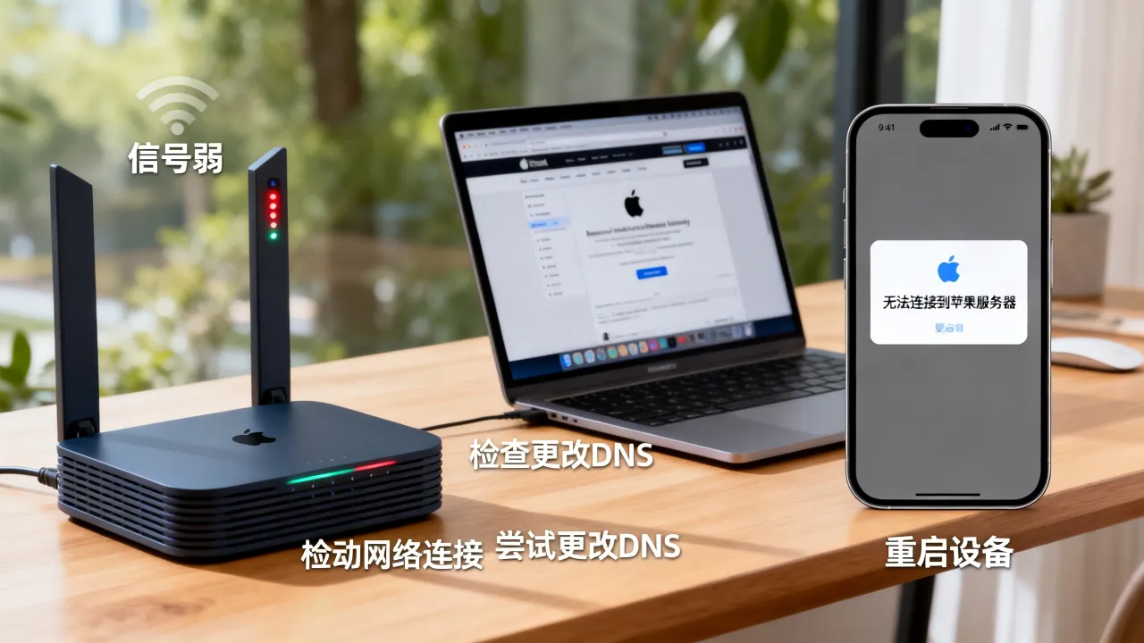 移动宽带无法连接苹果服务器是什么原因？怎么解决？