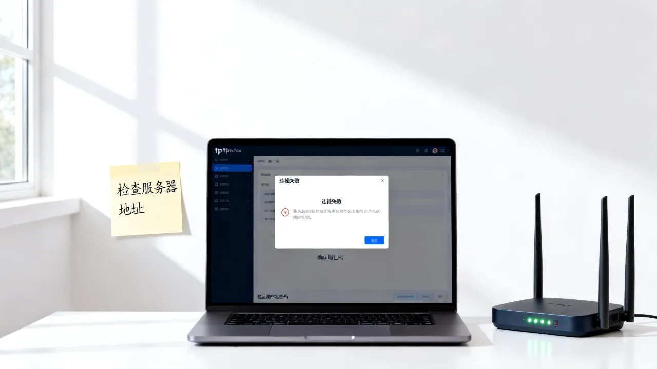 创建完ftp为什么无法与服务器连接，ftp连不上服务器怎么解决