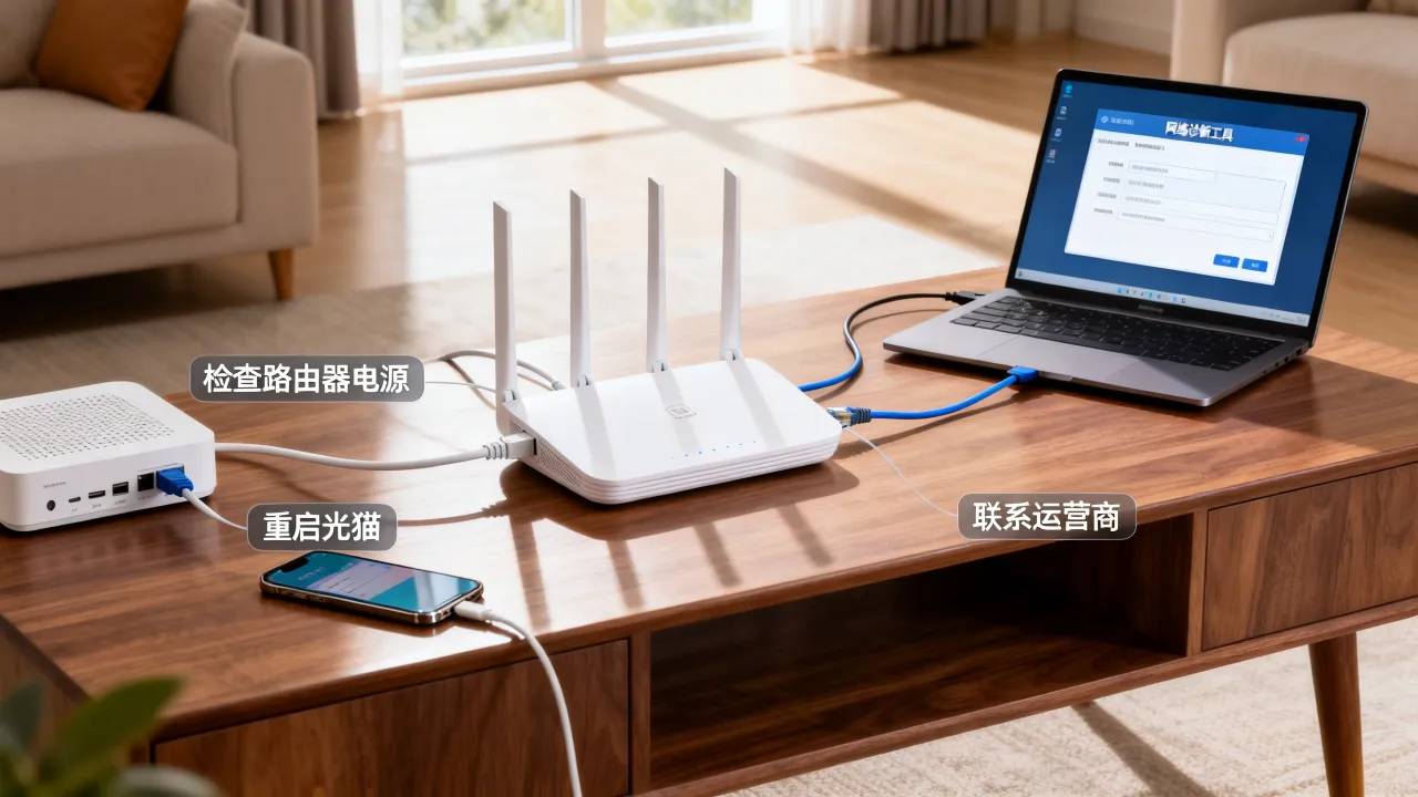 宽带服务器连接中断怎么办，宽带连接中断是什么原因怎么解决