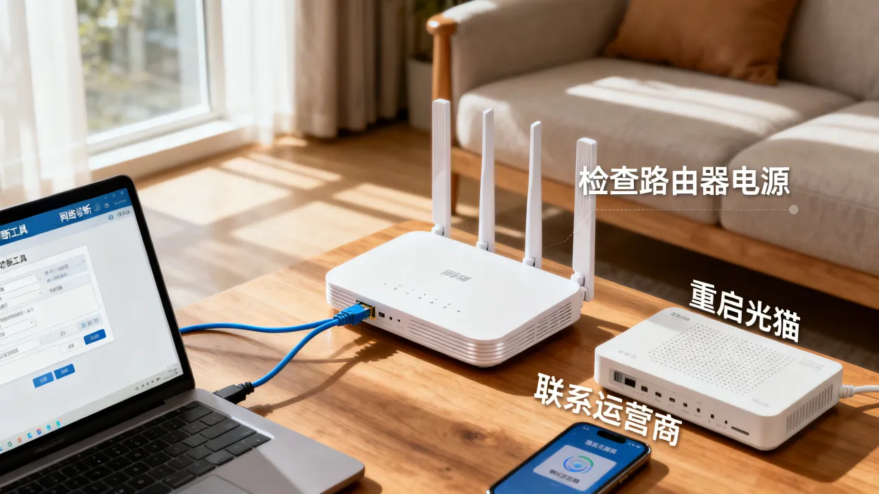 宽带服务器连接中断怎么办，宽带连接中断是什么原因怎么解决