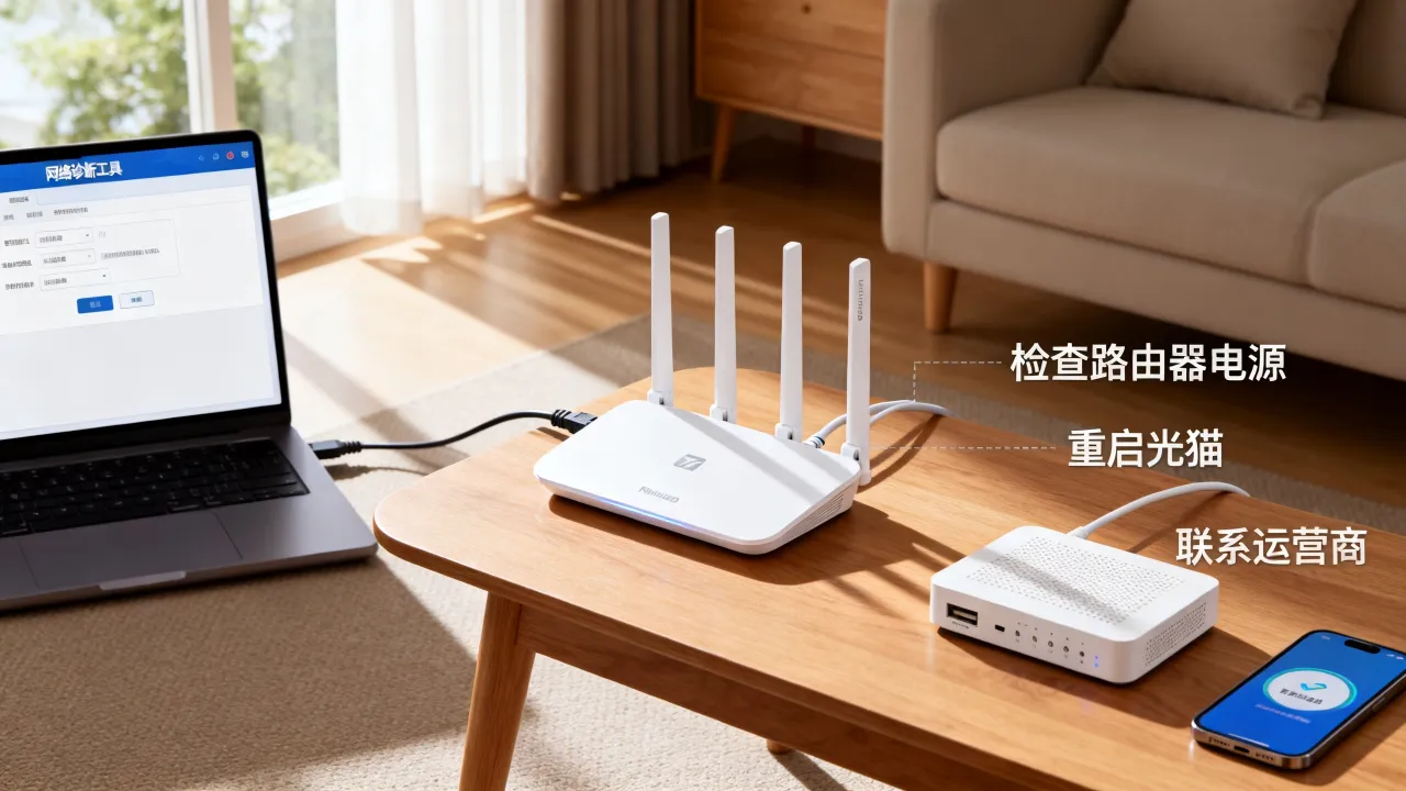 宽带服务器连接中断怎么办，宽带连接中断是什么原因怎么解决