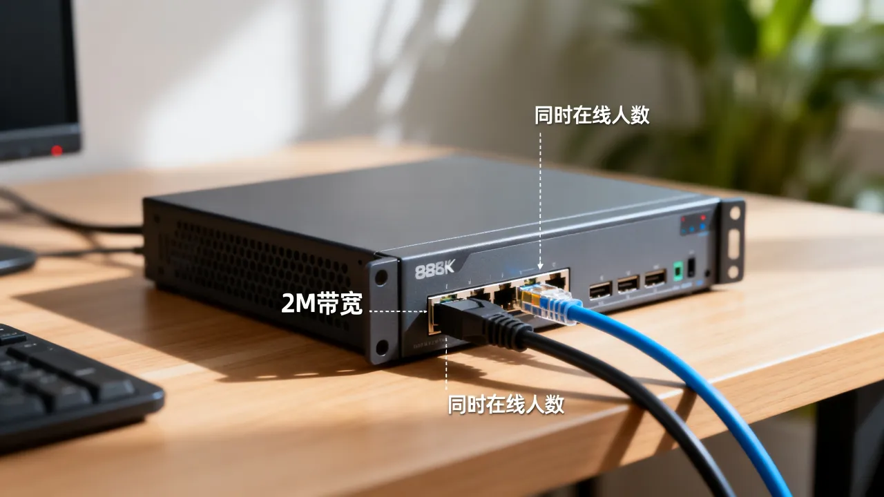 服务器2M宽带够用吗，2M带宽能支持多少人同时在线？