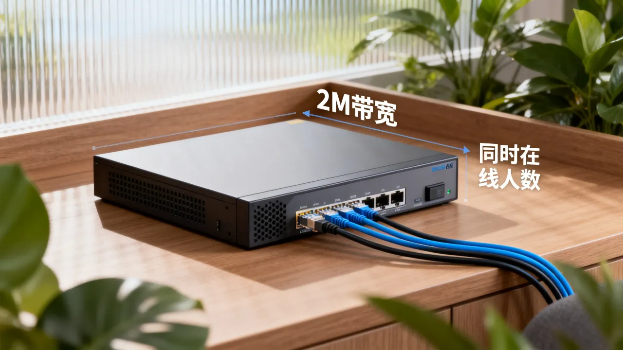 服务器2M宽带够用吗，2M带宽能支持多少人同时在线？