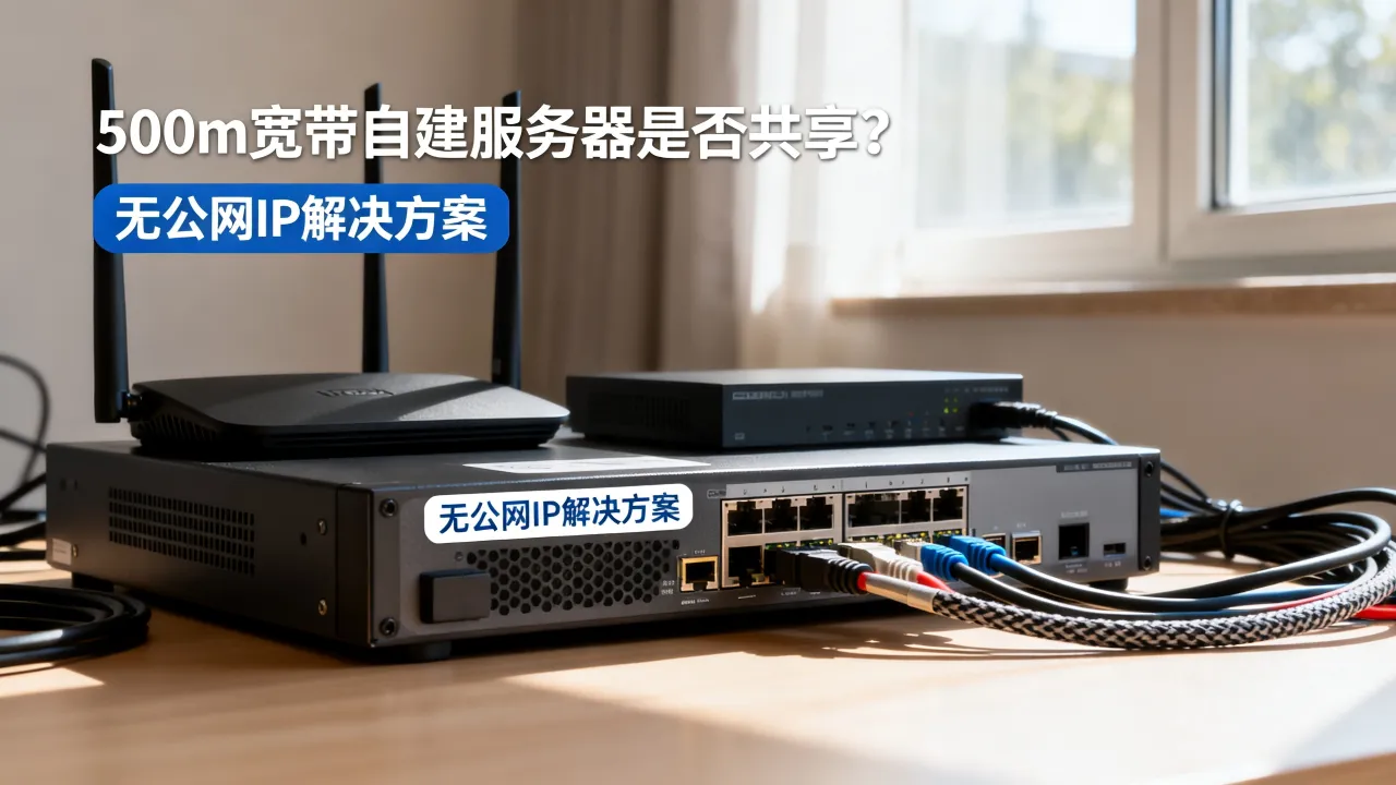 500m宽带自建服务器是共享的吗，没有公网IP怎么办？