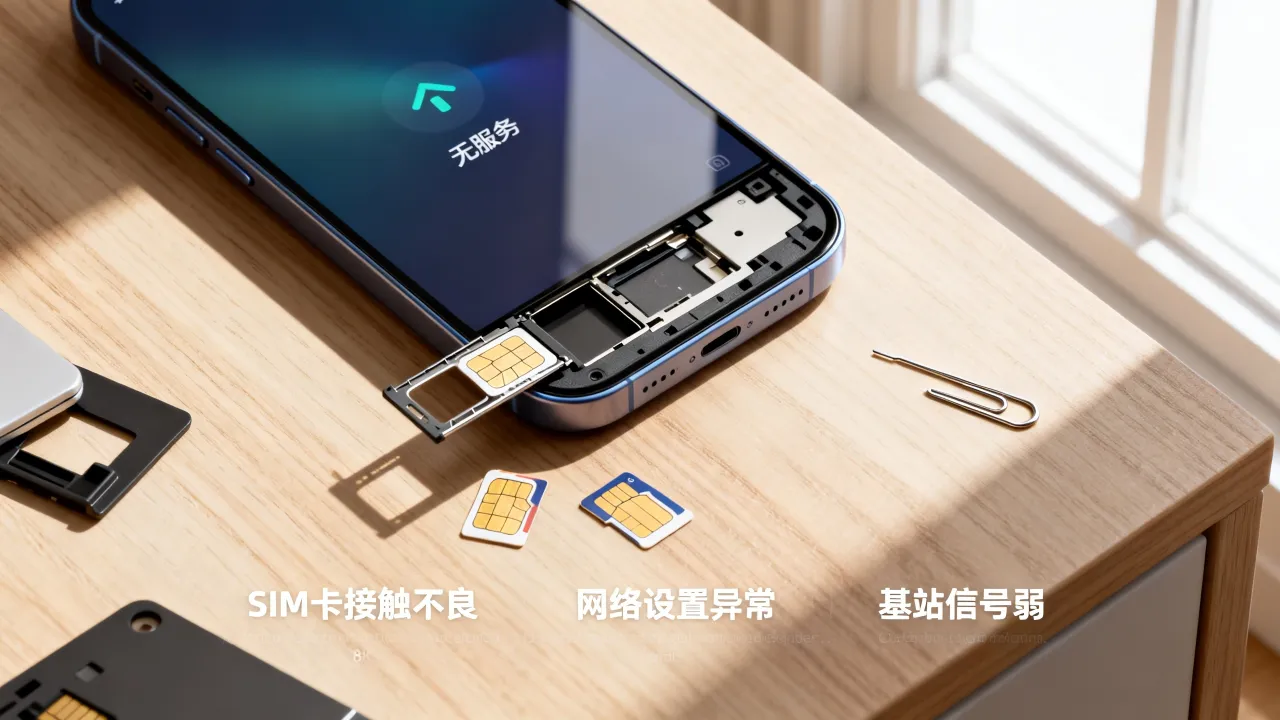 有sim卡为什么一直无服务器，手机有卡却无服务器怎么回事