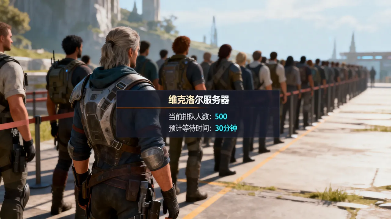维克洛尔服务器人多吗，现在排队要多久？
