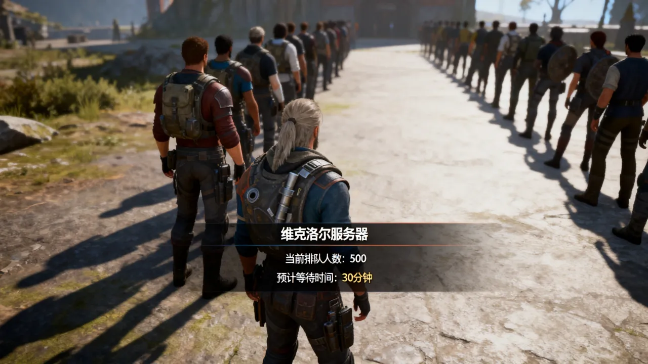 维克洛尔服务器人多吗，现在排队要多久？