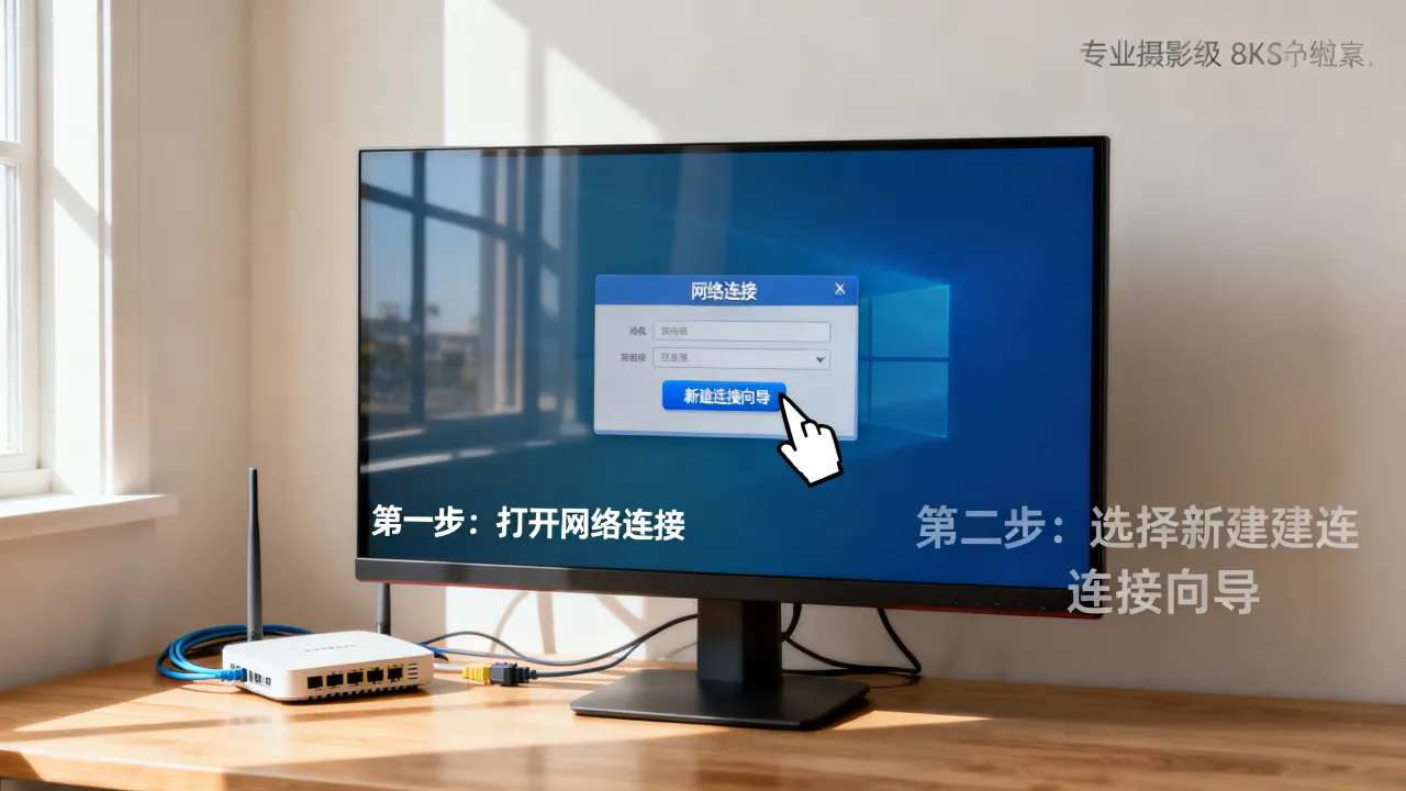 xp系统怎么添加新的宽带连接服务器，宽带连接怎么设置？