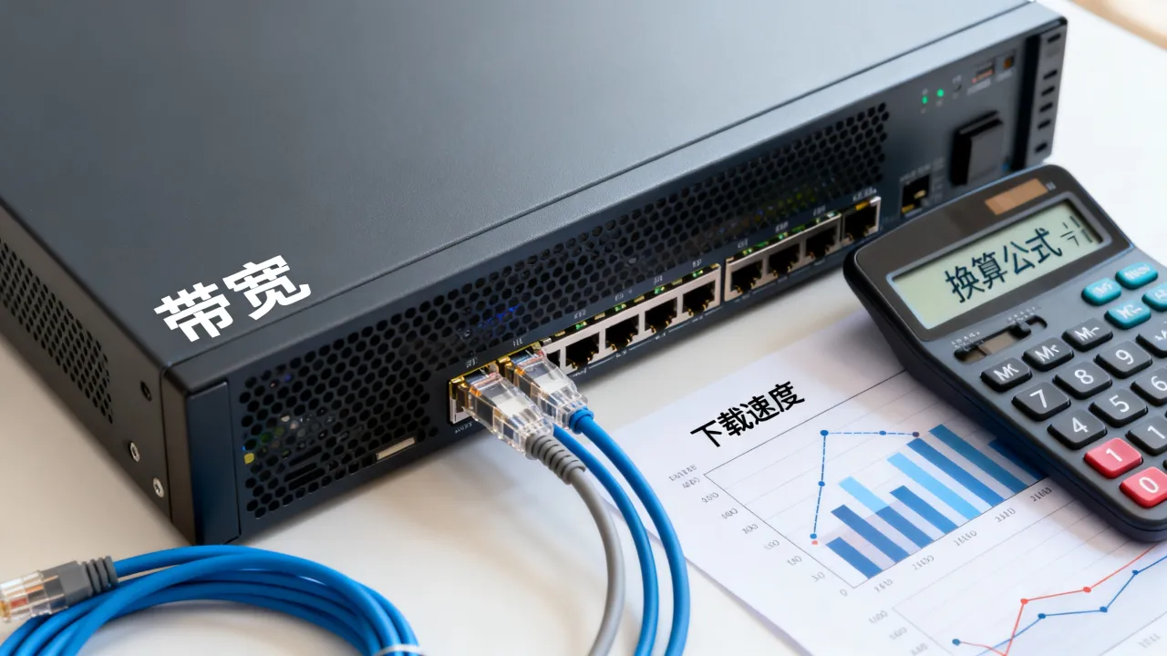 服务器的网速怎么计算,带宽和下载速度换算方法是什么