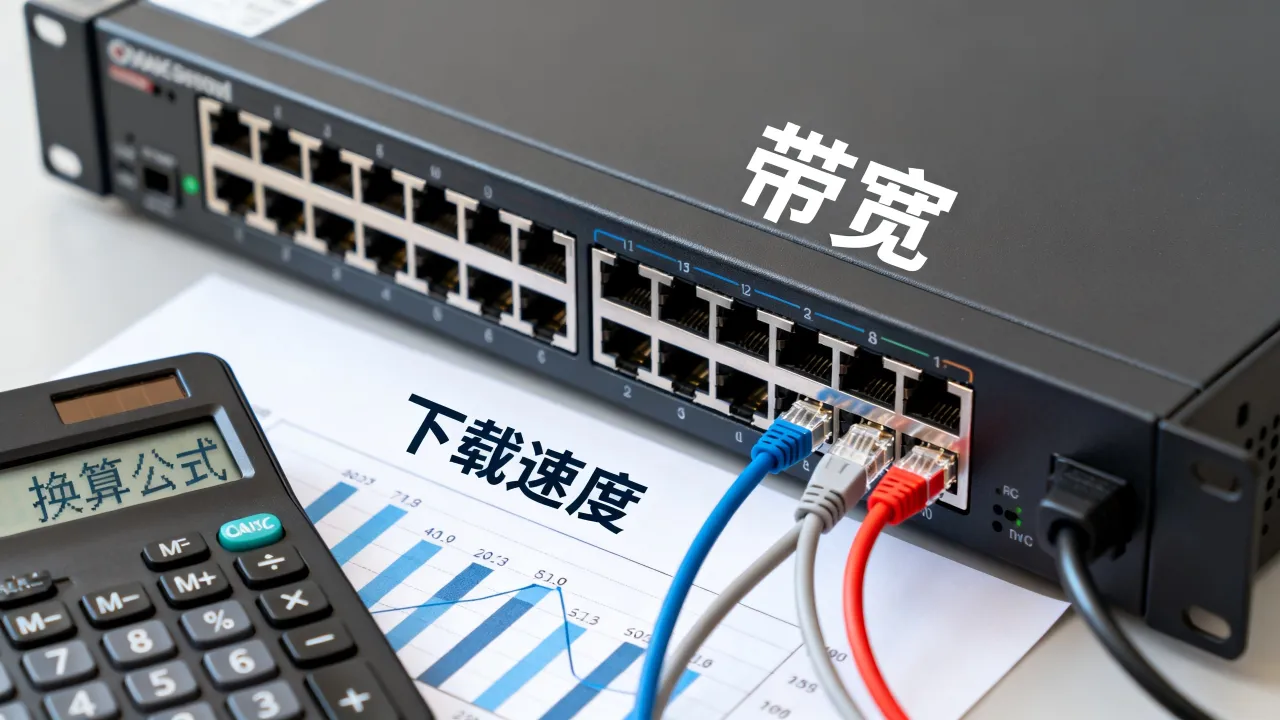 服务器的网速怎么计算，带宽和下载速度换算方法是什么