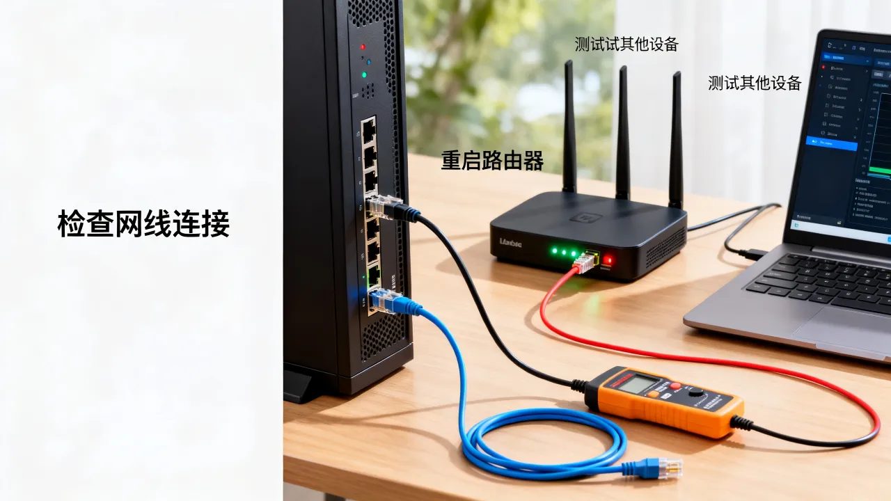 服务器连不上宽带怎么办，如何排查网络连接故障的原因