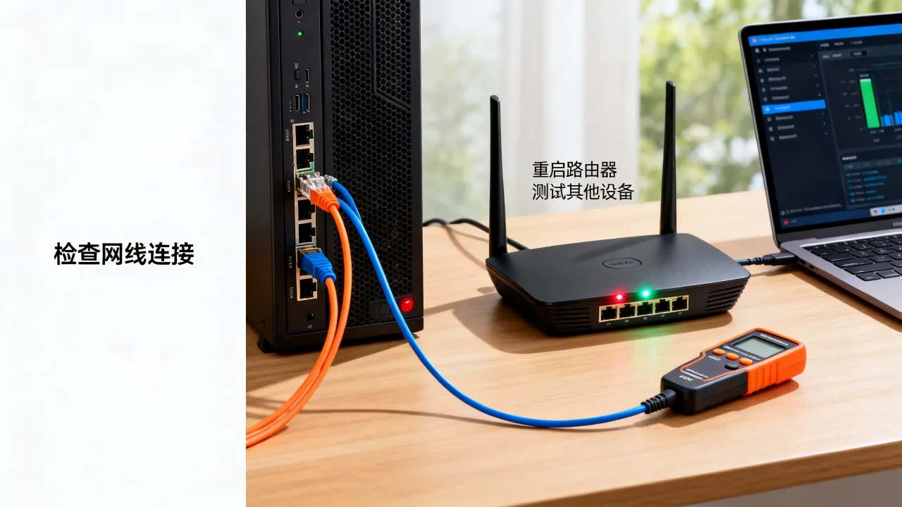 服务器连不上宽带怎么办，如何排查网络连接故障的原因